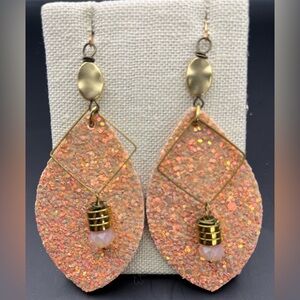 Wooden Glitter Earrings